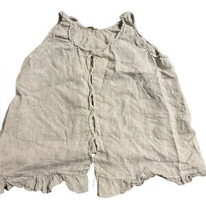 Light Gray Sleeveless Ruffle Top size 2X